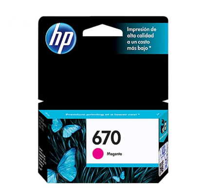 cartucho hp 670 magenta